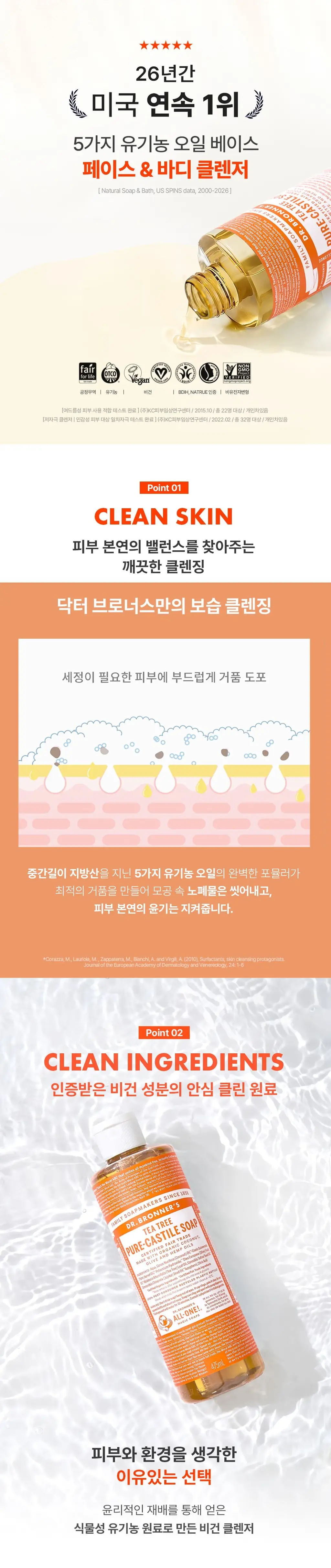[대용량 바디워시] 닥터 브로너스 퓨어 캐스틸 솝 950ml 12종 택 1 (기획/단품) 상세페이지 4